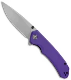 CIVIVI Brazen Drop Point Liner Lock Knife Purple G-10 (3.5" Stonewash) C2102A