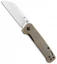 QSP Penguin Liner Lock Knife Brass (3.1" Satin) QS130-F