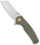 CJRB Cutlery Crag Liner Lock Knife Green G-10 (3.5" Stonewash) J1904-GNF