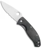 Spyderco Tenacious Folding Knife Carbon Fiber/G-10 (3.375" Satin Serr) C122CFPS