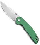 Kansept Knives Mini Accipiter Liner Lock Knife Green Aluminum (2.8" Satin)