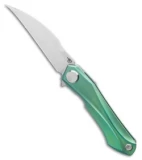 Bestech Knives Ivy Frame Lock Flipper Green Ti (3" Satin) BHQ Exclusive