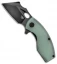 Bestech Knives Lizard Flipper Knife Natural Jade G10 (2.6" Black Stonewash)