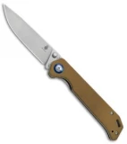 Kizer Azo Vanguard Series Begleiter Knife Brown G-10 (3.5" Stonewash) V4458A4