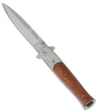 Boker Magnum Stiletto Liner Lock Folding Knife (3.375" Bead Blast) 01YA101