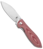 Kizer Vanguard Azo Infinity Liner Lock Knife Red Micarta (3" Satin)