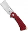 Kizer D.O.C.K. Quatch Cleaver Liner Lock Knife Red G-10 (2.9" Stonewash) V3574