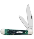 Case Copperhead Pocket Knife 3.875" Pocket Worn Bermuda Green Bone 09788