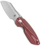 Kizer D.O.C.K. October Liner Lock Knife Red Micarta (2.9" Satin) V3569