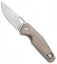 GiantMouse Vox/Anso ACE Nimbus V2 Liner Lock Knife  Natural Micarta (3" Satin)