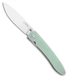 CJRB Cutlery Ria Liner Lock Knife Natural Jade G-10 (2.95" 12C27 Satin)