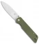 QSP Parrot Liner Lock Knife OD Green G-10 (3.25" Satin)