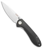 CJRB Small Feldspar Liner Lock Knife Black G-10 (3" Stonewash)