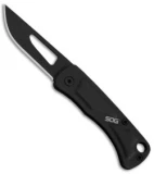 SOG Centi II Lock Back Keychain Knife Black Stainless Steel (2.1" Black)