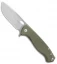 Viper Knives Vox Fortis Flipper Knife Green G-10 (3.5" Stonewash) V5952GG