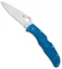 Spyderco Endura 4 Knife Flat Ground Blue FRN (3.75" Satin Plain) C10FPBL