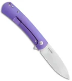 DROP + Laconico Keen Frame Lock LH Knife Purple Titanium (3.25" Satin)
