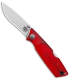 Ontario Wraith Ice Series Fire Lockback Folding Knife Red GFN (2.6" Satin)