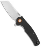 CJRB Cutlery Crag Liner Lock Knife Black G-10 (3.5" D2 Stonewash) J1904-BKF