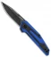 Kershaw Anso Fraxion Liner Lock Knife CF/Blue G-10 (2.75" Black SW) 1160BLUBW