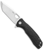 Honey Badger Knives Large Flipper Tanto Black FRN (4" Satin)