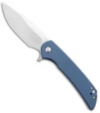DROP + Ferrum Forge Crux Frame Lock Knife Blue Titanium (3.4" Satin)