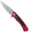 Case Cutlery Marilla Frame Lock Knife Red Aluminum (3.4" Stonewash) 25881