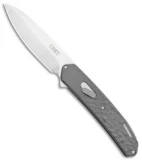 CRKT Onion Bona Fide Liner Lock Knife Gray Aluminum (3.5" Satin) K540GXP