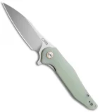 CJRB Agave Liner Lock Flipper Natural G-10 (3.5" Stonewash) D2