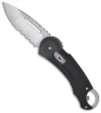 Buck Redpoint Button Lock Knife Black (2.75" Satin Serr) 0750BKX