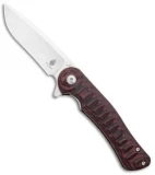 Kizer Vanguard Dukes Liner Lock Flipper Knife Black/Red G-10 (3" Satin) V3466N2