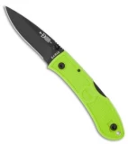 Ka-Bar Mini Dozier Hunting Lockback Knife Zombie Green (2.25" Black) 4072ZG