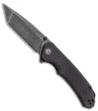 CIVIVI Brazen Tanto Liner Lock Knife Black Micarta (3.5" Damascus) C2023DS-1