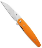 DROP + Zinker Dogtooth Frame Lock Knife Orange G-10 (3.25" Satin)