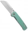 QSP Penguin Frame Lock Knife Green Titanium (3.1" Stonewash)