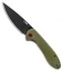 CJRB Feldspar Liner Lock Knife Green G-10 (3.5" Black)