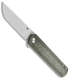 Kansept Knives Foosa Slip Joint Knife Green Micarta (3" Stonewash)