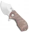 Kizer Flip Shank Frame Lock Knife Brown Micarta (Stonewash) Ki2521A2
