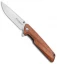 Boker Magnum Straight Brother Liner Lock Knife Wood (3.5" Satin)