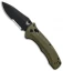 Benchmade Turret AXIS Lock Folding Knife OD Green G-10 (3.7" Black Serr) 980SBK