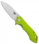 Bestech Knives Beluga Liner Lock Knife Neon Green G-10 (3" Satin) BG11F-2