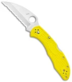 Spyderco Salt 2 Wharncliffe Knife Yellow FRN (2.89" Satin Serr) C88SWCYL2