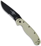 Ontario RAT Model 1 Liner Lock Knife Desert Tan (3.625" Black Serr) 8847DT