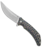 Kizer Pinkerton Nomad Flipper Knife Flamed Titanium (3.75" Satin) Ki4482A2