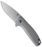 Kizer Laconico Gemini Frame Lock Knife w/ Blue Clip (3.125" Stonewash) Ki3471
