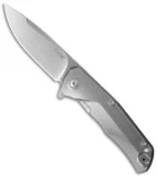 LionSteel TRE Three Rapid Exchange Frame Lock Knife Blue Clip (2.9" Stonewash)