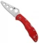 Spyderco Delica 4 Knife Trainer Knife Red FRN (2.88" Dull) C11TR