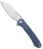 DROP + Ferrum Forge Buc Frame Lock Knife Blue Titanium (3.5" Satin)