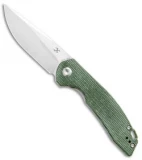 Kansept Knives Mini Accipiter Liner Lock Knife Green Micarta (2.8" Satin)