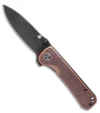 QSP Knife Hawk Liner Lock Knife Textured Copper (3.25" Black Stonewash)